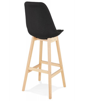 Scandinavische &#039;TERESA&#039; barkruk van zwarte stof