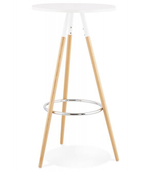 Ronde, wit houten tafel &#039;BARY&#039;