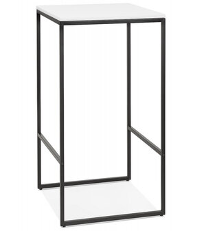 Hoge, industri&euml;le &#039;ORTOS&#039; tafel met wit blad en zwarte structuur