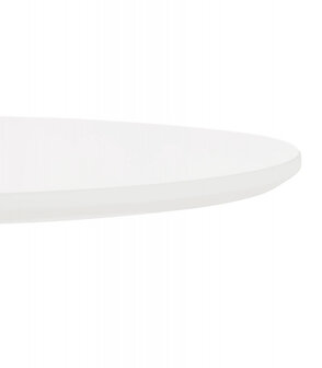 Ronde hoge tafel &#039;IDALGO&#039; van hout en wit metaal - &Oslash; 60 cm