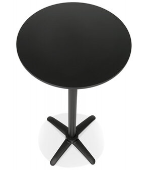 Opvouwbare hoge ronde zwarte tafel &#039;PAXTON&#039; - 68x68 cm