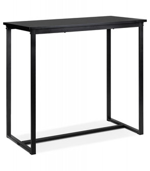 Hoge design tafel / statafel &#039;MINERVA&#039; in zwart hout en metaal - 120x60 cm
