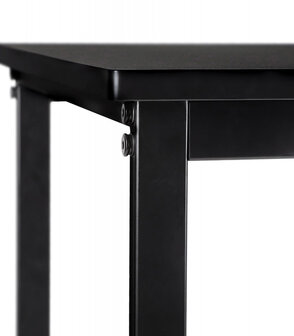 Hoge design tafel / statafel &#039;MINERVA&#039; in zwart hout en metaal - 120x60 cm