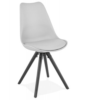 Design stoel &#039;PIPA&#039; grijs