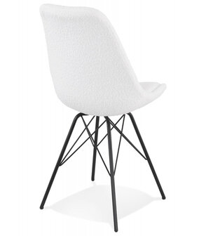 Industri&euml;le design stoel &#039;VIOLETTE&#039; van witte badstof