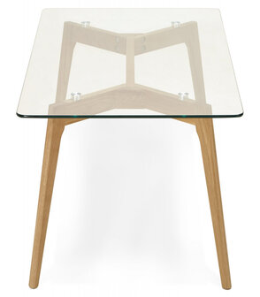 Lage design salontafel &#039;MOLY&#039; van glas