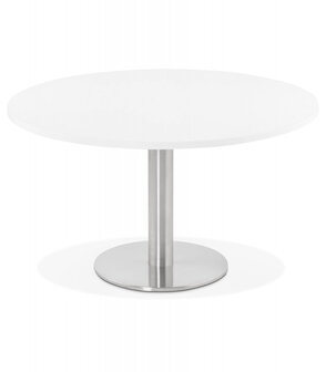 Lage loungetafel HOUSTON wit - &Oslash; 90 cm