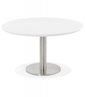 Lage loungetafel AGUA wit - &Oslash; 90 cm