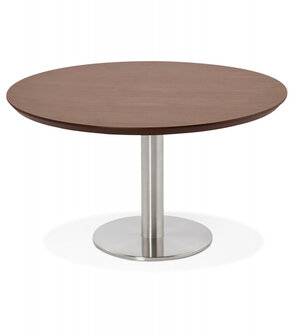 Lage loungetafel AGUA met notenhouten afwerking - &Oslash; 90 cm
