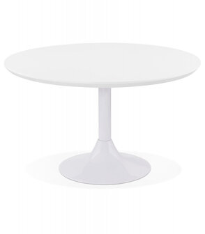 Lage loungetafel ESTRELLA wit - &Oslash; 90 cm