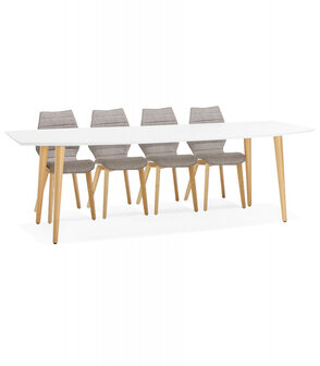 Uitschuifbare, design eettafel &#039;ESKIMO&#039; in Scandinavische stijl - 170(270)x100 cm