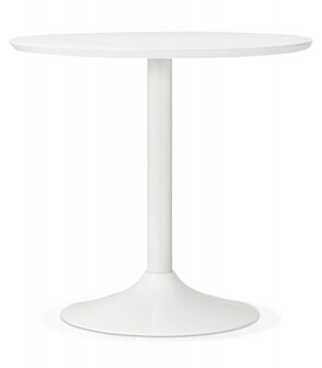 Kleine ronde bureautafel / eettafel &#039;BARABAR&#039; wit - &Oslash; 90 cm