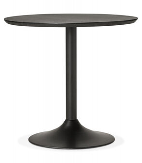 Kleine ronde bureautafel / eettafel &#039;CHEF&#039; zwart - &Oslash; 90 cm