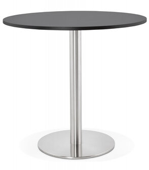 Kleine ronde bureautafel / eettafel &#039;DALLAS&#039; zwart - &Oslash; 90 cm