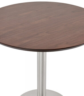 Kleine ronde bureautafel / eettafel &#039;INDIANA&#039; met notenhouten afwerking - &Oslash; 90 cm