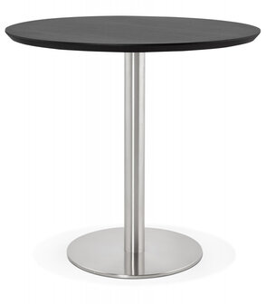 Kleine ronde bureautafel / eettafel &#039;INDIANA&#039; zwart - &Oslash; 90 cm