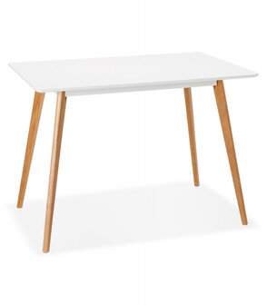 Design witte &#039;MARIUS&#039; tafel / bureau in Scandinavische stijl - 120x80 cm