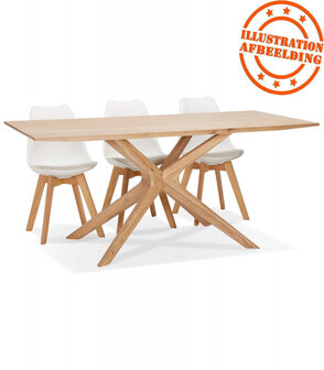 Eettafel &#039;MANITOU&#039; in massief eik - 195x95 cm