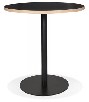 Zwart rond bistrotafel &#039;YOGI&#039; - &Oslash; 80 cm