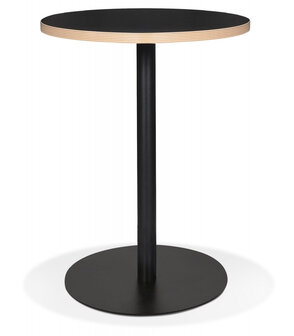 Zwart rond bistrotafeltje &#039;YOGI&#039; - &Oslash; 60 cm