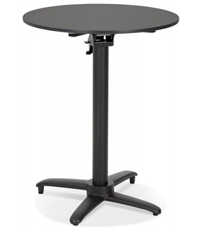 Table de terrasse pliable &#039;COMPAKT&#039; ronde noire - &Oslash; 68 cm