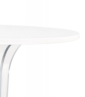 Witte ronde terrastafel &#039;LIMPID&#039; voor binnen/buiten - &Oslash; 68 cm