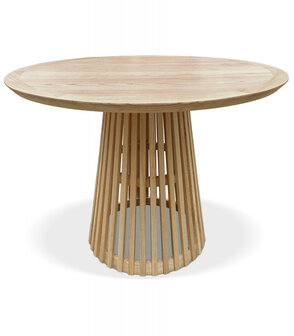 Ronde eettafel &#039;PERI&#039; van natuurlijk hout - &oslash; 120 cm
