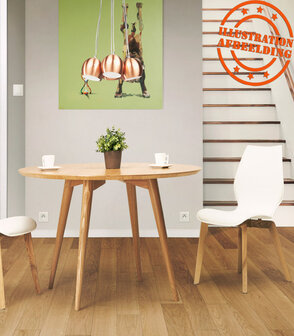 Design hanglamp &#039;BILBO&#039; met 7 koperkleurige bollen