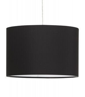 Ronde hanglamp &#039;BUNGEE&#039; met zwarte lampenkap