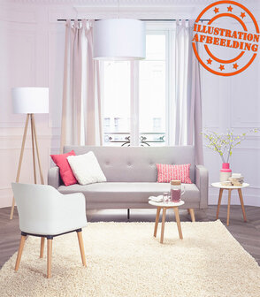 Ronde hanglamp &#039;BUNGEE&#039; met witte lampenkap