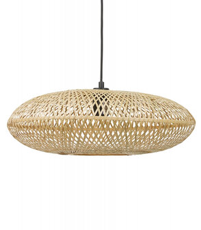 Ronde hanglamp &#039;ASPIRINA&#039; van natuurlijke bamboe