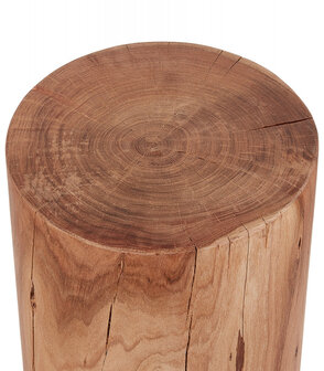 Bijzettafel / Boomstamkrukje &#039;STOLY&#039; van natuurlijk afgewerkt massief hout