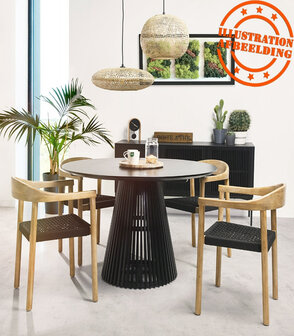 Design opbergmeubel &#039;CONVIV&#039; van zwart hout