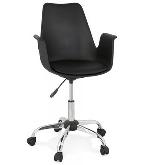 Zwarte design bureaustoel &#039;TRIP&#039; met armleuningen