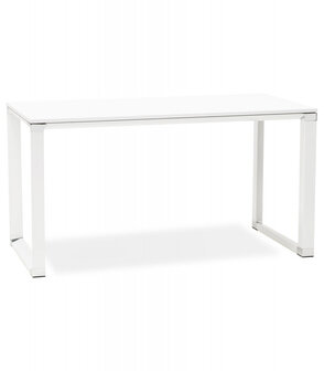 Design recht directiebureau &#039;XLINE&#039; van wit hout - 160x80 cm