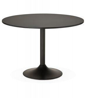 Ronde, zwarte bureau-/eettafel &#039;ATLANTA&#039; - &Oslash; 120 cm