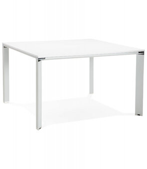 Vergadertafel / bench bureau &#039;XLINE SQUARE&#039; in het wit - 140x140 cm