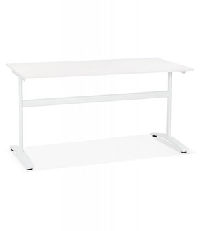 Grote rechte bureau &#039;CRYPTO&#039; wit - 160x80 cm