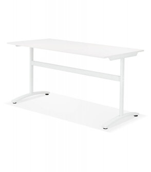 Grote rechte bureau &#039;CRYPTO&#039; wit - 160x80 cm