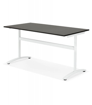 Grote rechte bureau &#039;CRYPTO&#039; zwart - 160x80 cm