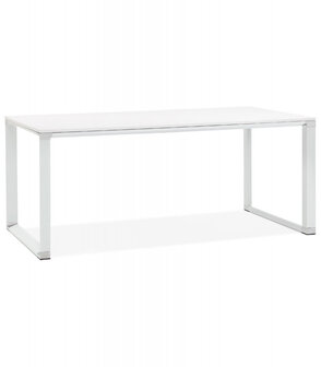 Groot recht directiebureau &#039;XLINE&#039; in wit hout - 200x100 cm