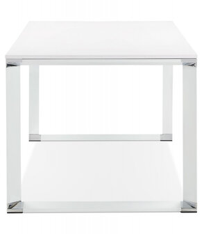Groot recht directiebureau &#039;XLINE&#039; in wit hout - 200x100 cm