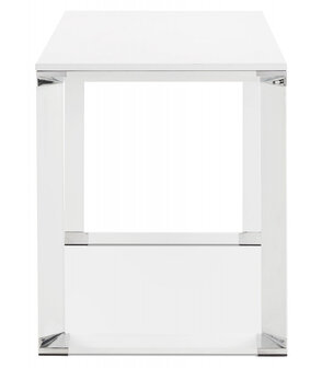 Klein recht directiebureau &#039;XLINE&#039; in wit hout - 140x70 cm