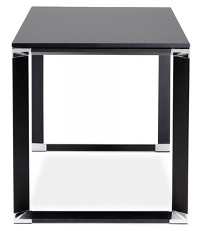 Klein recht directiebureau &#039;XLINE&#039; in zwart hout - 140x70 cm