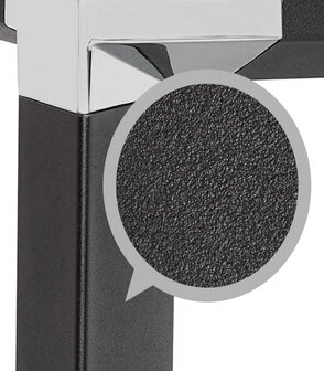 Klein recht designbureau &#039;XLINE&#039; uit zwart glas - 140x70 cm
