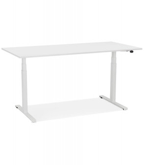 Witte verstelbare elektrische bureau &#039;TRONIK&#039; - 160x80 cm