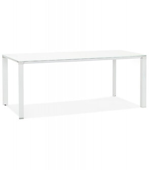 Design vergadertafel/eettafel &#039;XLINE&#039; van wit glas - 200x100 cm