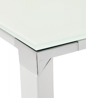 Design vergadertafel/eettafel &#039;XLINE&#039; van wit glas - 200x100 cm