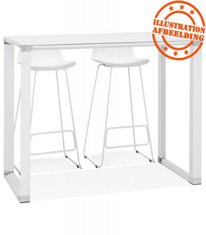 Hoge tafel/bureau van zwart hout &#039;XLINE HIGH TABLE&#039; - 140x70 cm