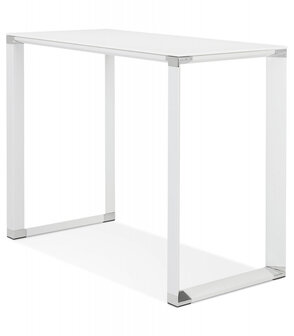 Hoge tafel/bureau van wit glas &#039;XLINE HIGH TABLE&#039; - 140x70 cm